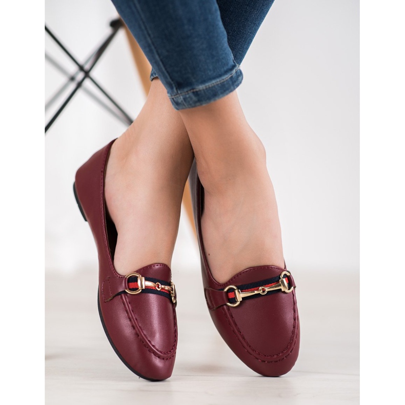 Clowse Lorzi la modă cu piele ecologică roșu 1