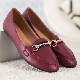 Clowse Lorzi la modă cu piele ecologică roșu 2