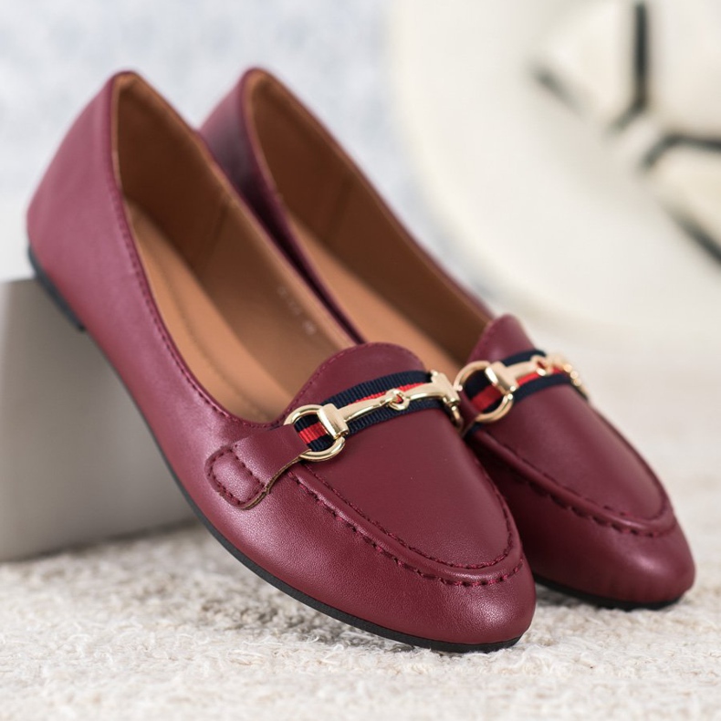 Clowse Lorzi la modă cu piele ecologică roșu 2