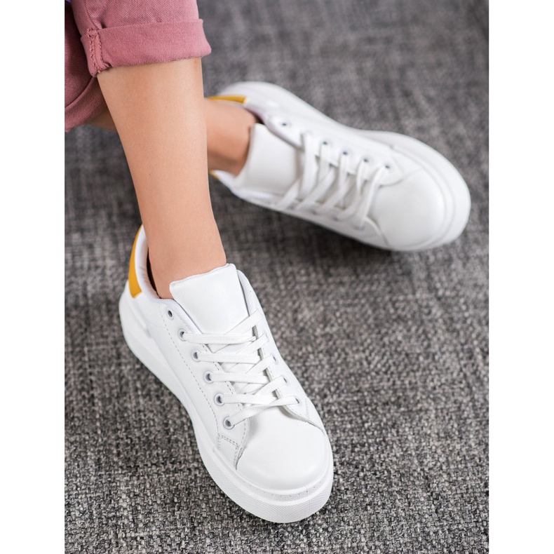 Renda Adidași albi pe platformă 1