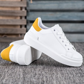 Renda Adidași albi pe platformă 2