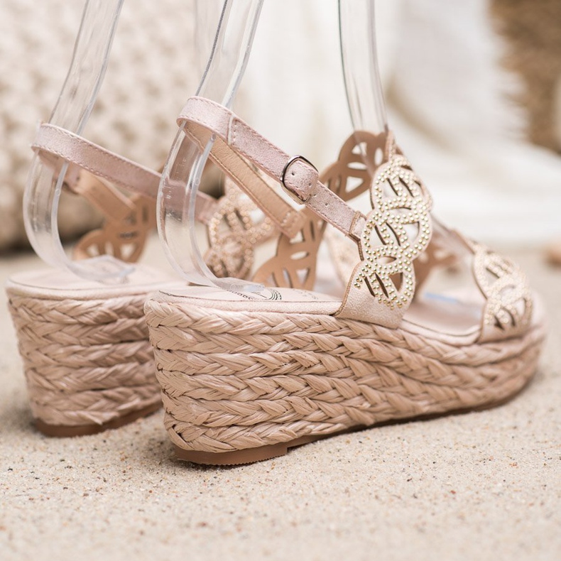 Aclys Sandale cu pană maro 2