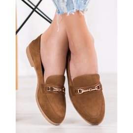 SHELOVET Domnii din piele de căprioară maro 1