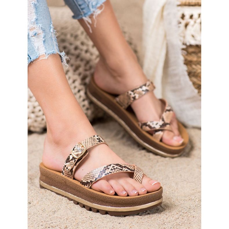 Comer Papuci pe platforma modei multicolor 1