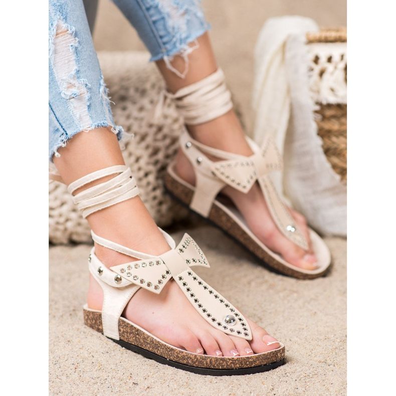 Seastar Sandale cu flip-flops legate maro 1