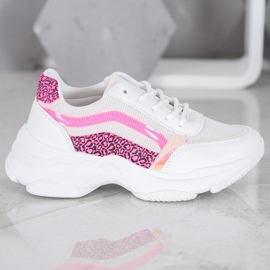 Marquiz Adidași cu inserții de neon alb multicolor 4