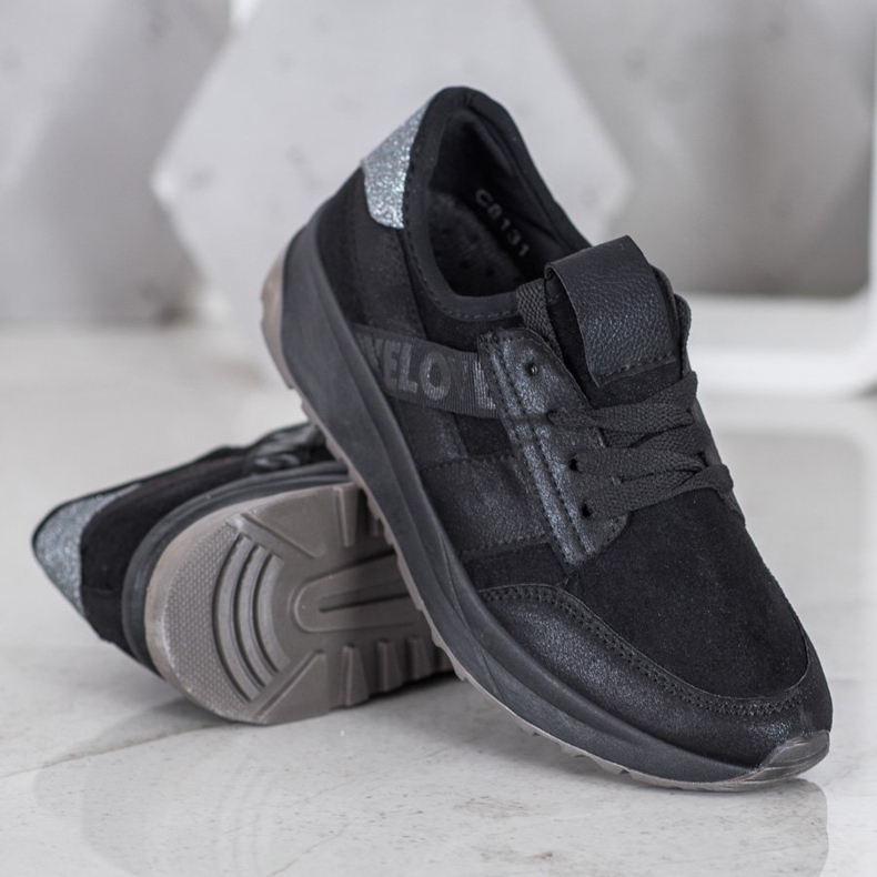 SHELOVET Pantofi sport negri negru 1