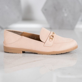 SHELOVET Domnii din piele de căprioară bej 2