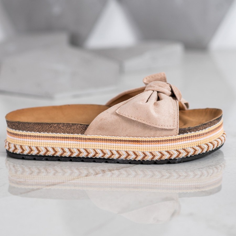 SHELOVET Papuci la modă pe platformă maro 2