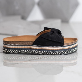 SHELOVET Papuci la modă pe platformă negru 2