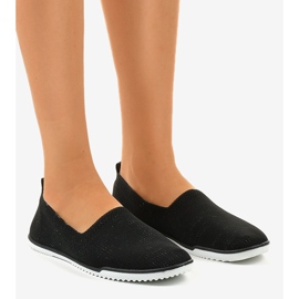 Adidași negri GF-HJS12-1 Lycra Slip-On negru 1
