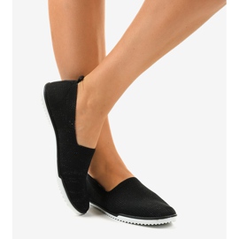Adidași negri GF-HJS12-1 Lycra Slip-On negru 3