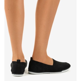 Adidași negri GF-HJS12-1 Lycra Slip-On negru 4