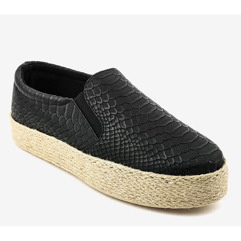 Espadrile alunecoase negre 6140 negru 1