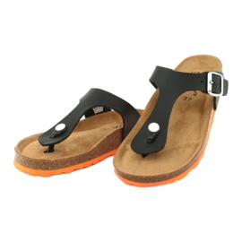 Papuci medical BIOX Gerona negru portocale 2