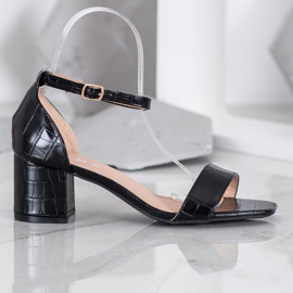 SHELOVET Sandale casual pe un bar negru 2