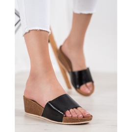 Small Swan Papuci din piele ecologică negru 1