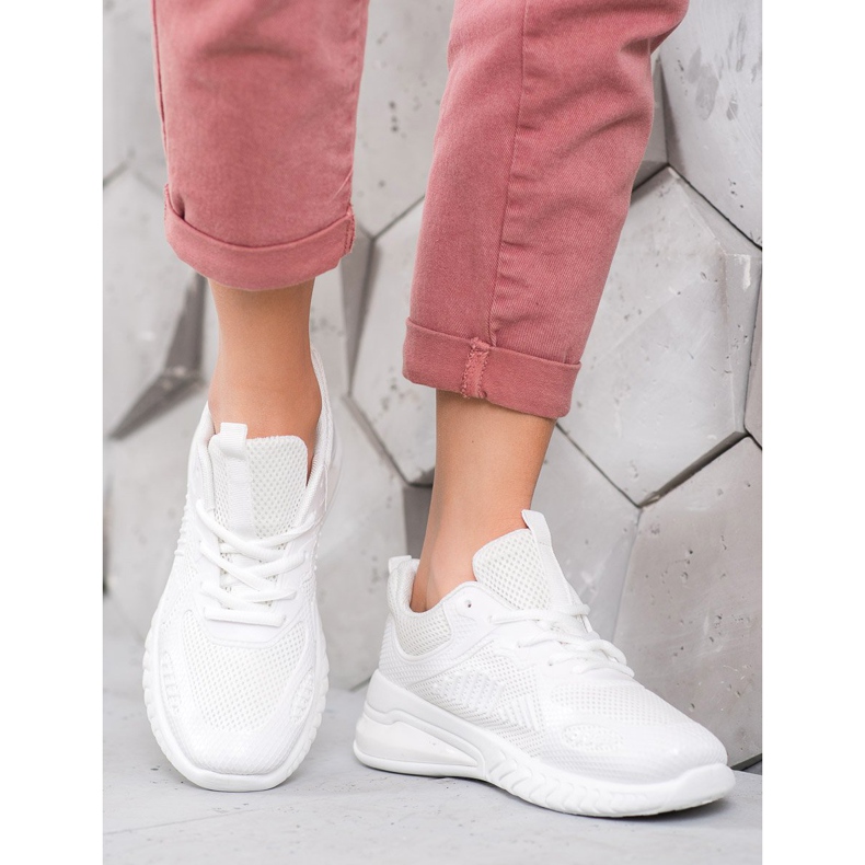 SHELOVET Adidași sportivi alb 1