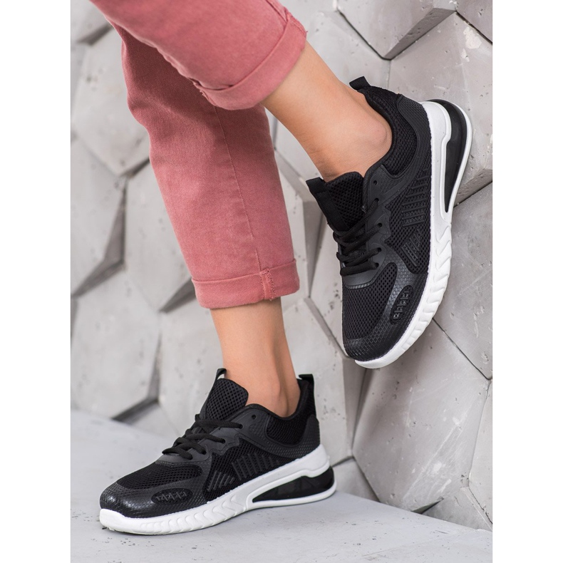 SHELOVET Adidași sportivi negru 1