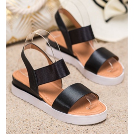 SHELOVET Sandale negre pe platformă negru 1