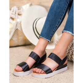 SHELOVET Sandale negre pe platformă negru 2