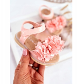 FRROCK Sandale pentru copii cu velcro strălucitor roz Milena 2