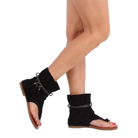 SEA Sandale de damă Flip-flops With a Shank Black SL1011 Madrit negru 3