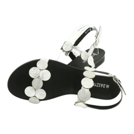 M.Daszyński Sandale argintii Daszyński MR1958-1 cu cercuri 3 M.Daszyński Sandale argintii Daszyński MR1958-1 cu cercuri 3