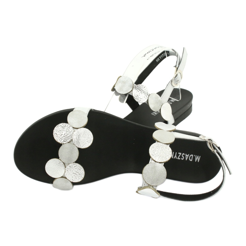M.Daszyński Sandale argintii Daszyński MR1958-1 cu cercuri 3 M.Daszyński Sandale argintii Daszyński MR1958-1 cu cercuri 3