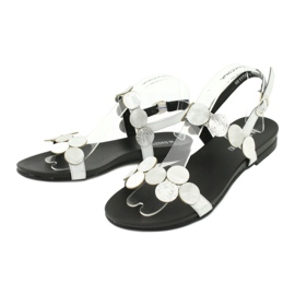 M.Daszyński Sandale argintii Daszyński MR1958-1 cu cercuri 1 M.Daszyński Sandale argintii Daszyński MR1958-1 cu cercuri 1