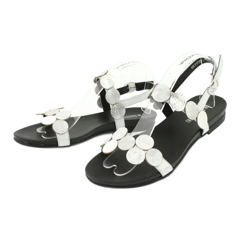 M.Daszyński Sandale argintii Daszyński MR1958-1 cu cercuri 1 M.Daszyński Sandale argintii Daszyński MR1958-1 cu cercuri 1