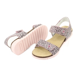 Sandale roz în leopard imprimeu bartek 76183-bbk 3