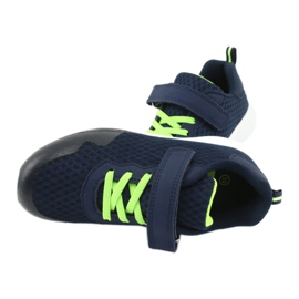 Pantofi sport pentru Velcro Navy Blue/Green News 20Z55-2312 albastru 4