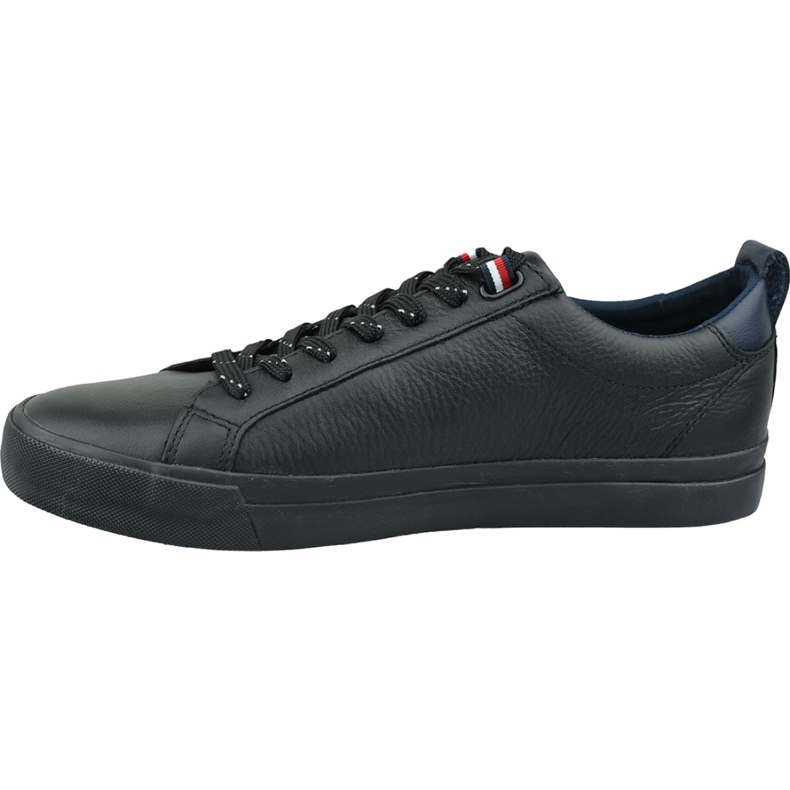 Încălțăminte Tommy Hilfiger Flag Detail Sneaker din piele M FM0FM02576 Bds negru 1