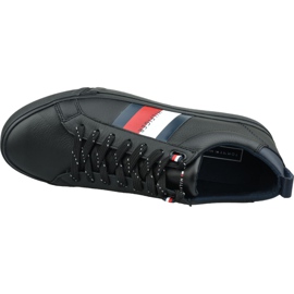 Încălțăminte Tommy Hilfiger Flag Detail Sneaker din piele M FM0FM02576 Bds negru 2