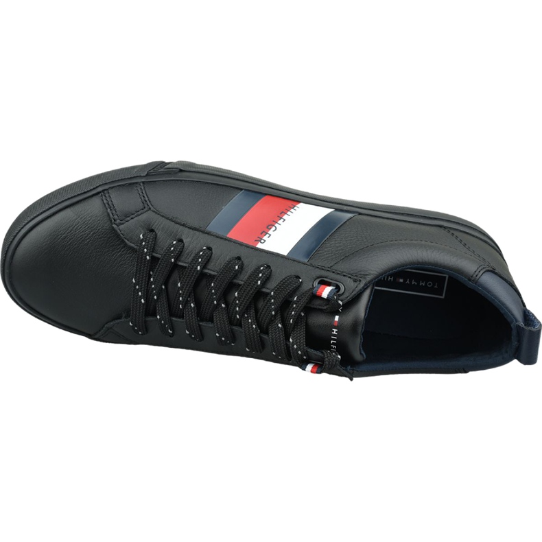 Încălțăminte Tommy Hilfiger Flag Detail Sneaker din piele M FM0FM02576 Bds negru 2