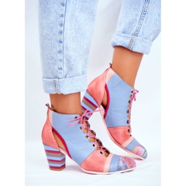 Cizme pentru femei din piele cu toc Maciejka Spring 03938-15 albastru roz 2 Cizme pentru femei din piele cu toc Maciejka Spring 03938-15 albastru roz 2