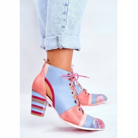 Cizme pentru femei din piele cu toc Maciejka Spring 03938-15 albastru roz 1 Cizme pentru femei din piele cu toc Maciejka Spring 03938-15 albastru roz 1