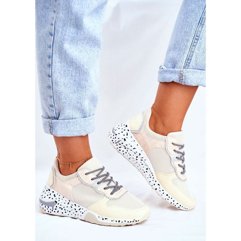 Încălțăminte sport femei Hidden Wedge Beige Pinky bej 1 Încălțăminte sport femei Hidden Wedge Beige Pinky bej 1