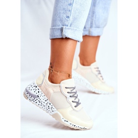 Încălțăminte sport femei Hidden Wedge Beige Pinky bej 2