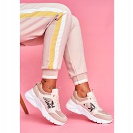 Încălțăminte sport pentru femei Beige Glitter Lisabona bej 2