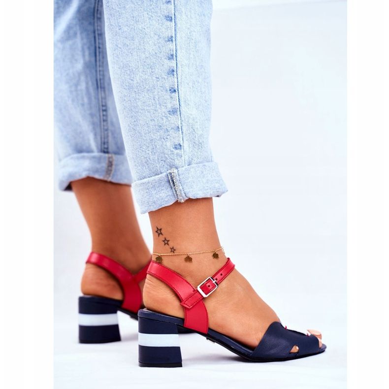 Sandale de damă Piele Maciejka Piele Albastru bleumarin 04120-17 / 00-5 albastru marin 2