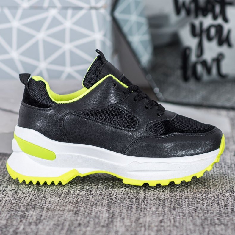 SHELOVET Adidași sport negri negru 2