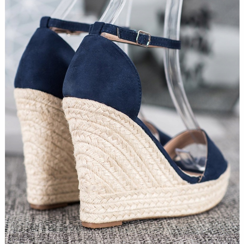 SHELOVET Sandale cu pene sexy albastru 1