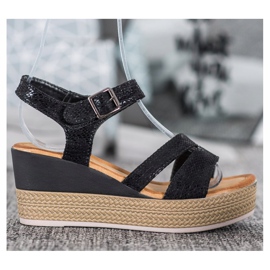 Sea Elves Sandale confortabile negru 2