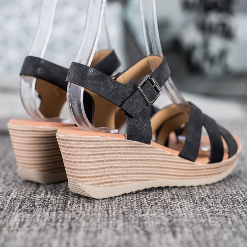 Sea Elves Sandale ușoare din piele ecologică negru 1