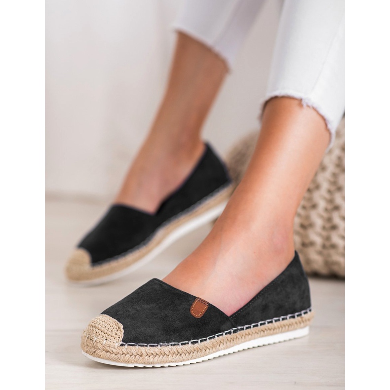 SHELOVET Espadrile clasice negru 1