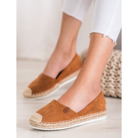 SHELOVET Espadrile clasice maro 2