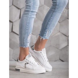 SHELOVET Pantofi sport din piele ecologică alb 1