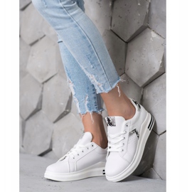 SHELOVET Pantofi sport din piele ecologică alb 2